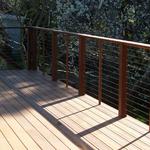 Cumaru deck with cable rail.