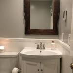 Custom built mirror with windfall Claro Walnut in Petaluma, Ca. 